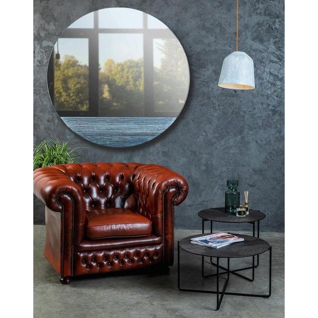 Not Yet Made - Made To Order Orizzonte 900 Silver Round Mirror by Disain1971 For Sale - Image 5 of 7