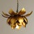 Italian Vintage 1970's Italian Gilt Metal Lotus Flower Pendant/ Chandelier/ Ceiling Fixtures a - Pair For Sale - Image 3 of 8