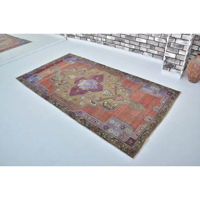 Turkish Bohemian Handknotted Oushak Wool Rug For Sale - Image 3 of 10