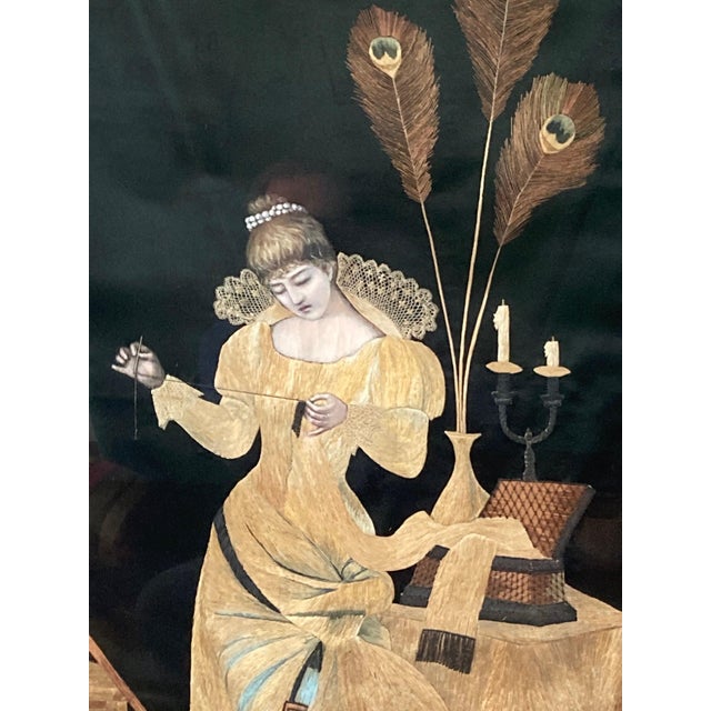 This gilded French decorative screen happily testifies to the magic and creativity of women with needle and thread; nearly...