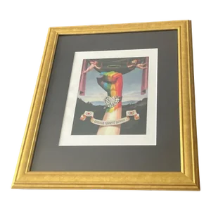 Authentic Gucci Lithograph Fashion Advertisement, Framed
