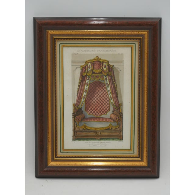 Set of 4 French 18th Century Hand Colored Engraving Etchings For Sale - Image 4 of 12