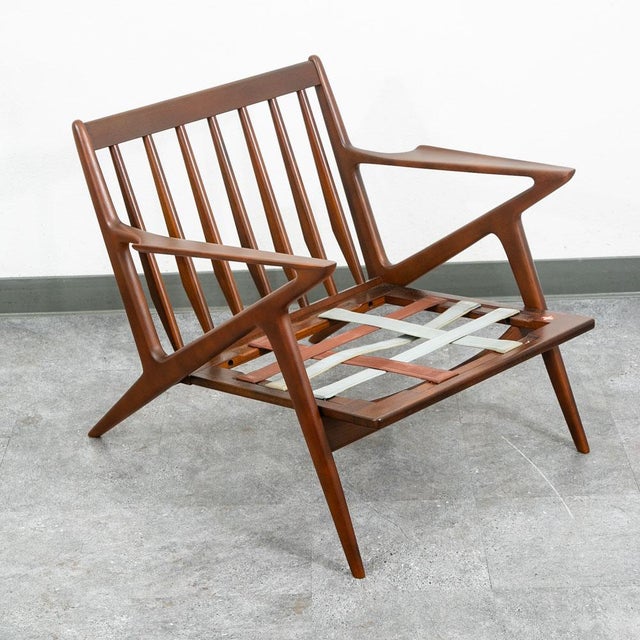 Mid Century Danish Modern Lounge Chairs Z Poul Jensen Selig Arm Selig Set Pair For Sale In Sacramento - Image 6 of 12