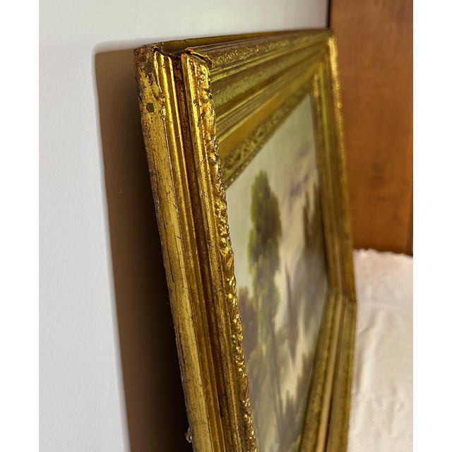 Early 20th Cen. Continental Landscape Painting in Period Frame For Sale - Image 9 of 12