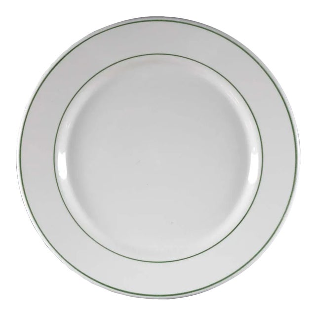 1940s Buffalo China Restaurant Ware A-12 White Round Plate For Sale