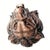 Copper Antique Copper Finish Metal Lion Head Wall Sculptures For Sale - Image 8 of 9