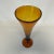 1970s Vintage Boho Chic Hollywood Regency Handblown Amber Glass Trumpet Vase For Sale - Image 9 of 11