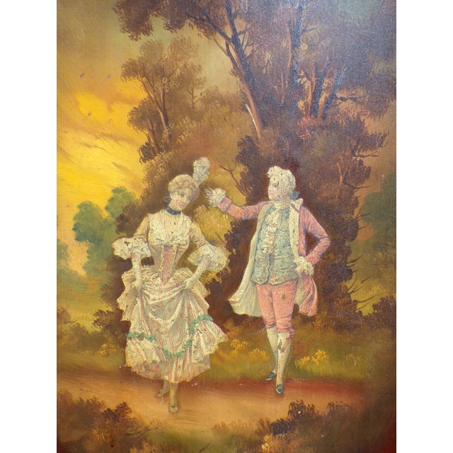 Vintage French Vernis Martin Style Hand Painted Music Cabinet Record Stand For Sale - Image 12 of 16