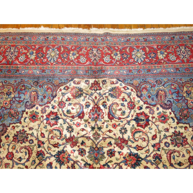 Giassabad Sarouk Rug, 8'7'' X 12'2'' For Sale - Image 4 of 7
