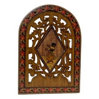 Vintage Italian Bookend in Walnut, 1920s For Sale