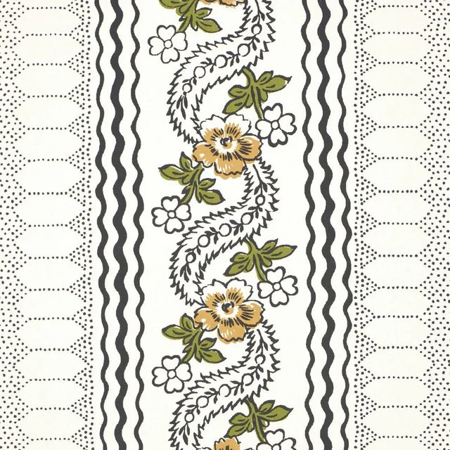 Contemporary SAMPLE - Schumacher X Rita Konig Serena Stripe Wallpaper In Ochre For Sale - Image 3 of 5