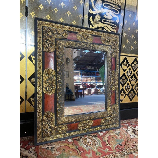 Brown Napoleon Iii Tortoiseshell Mirror For Sale - Image 8 of 8
