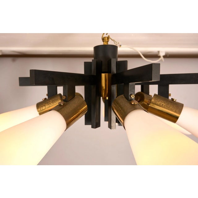 Stilnovo Vintage Chandelier from Stilnovo, 1950 For Sale - Image 4 of 7