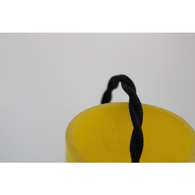 Italian Red, Yellow and Blue Glass Pendant Lights in the Style of Vitosi, 1960s, Set of 3 For Sale - Image 16 of 18