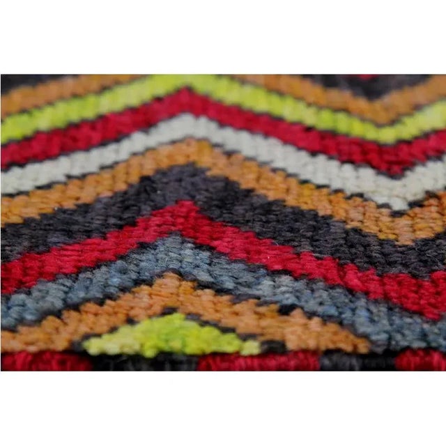 Handwoven Scandinavian Style Persian Kilim Area Rug - 4′ × 6′11″ For Sale - Image 9 of 12