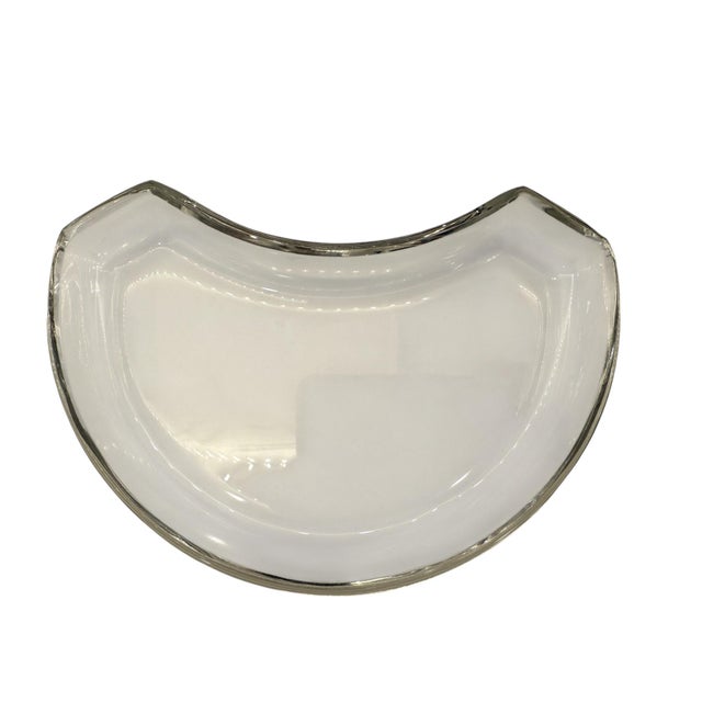 Mid 20th Century Val Saint-Lambert Crescent Crystal Salad Plates- Set of 11 For Sale - Image 9 of 10