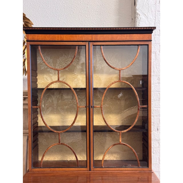 Antique English Armoire Secretary Cabinet For Sale - Image 10 of 12