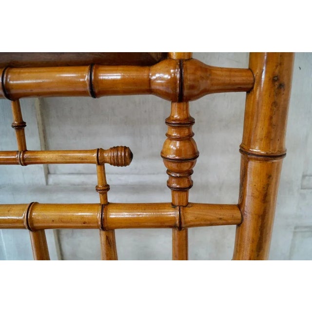 French Victorian Faux Bamboo Hall Stand For Sale - Image 8 of 16