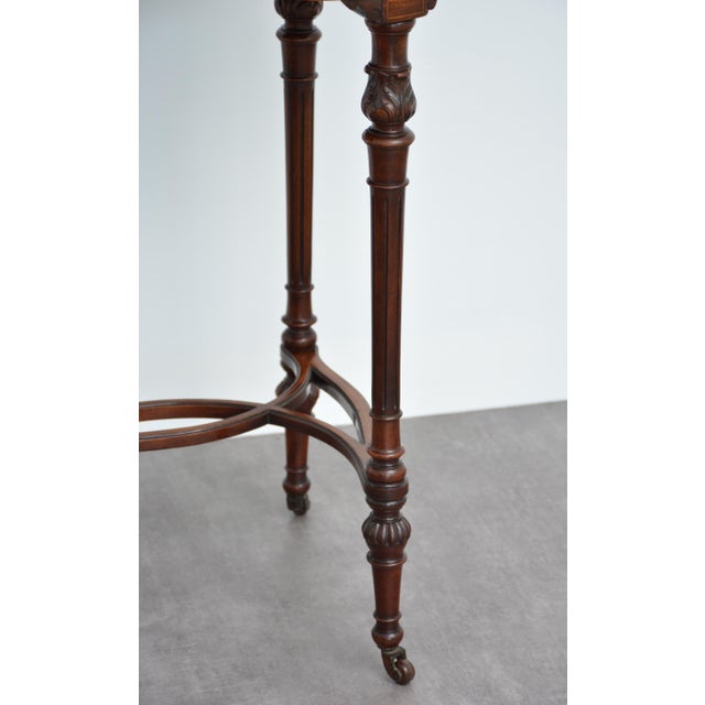 Antique Edwardian Inlaid Mahogany Kidney-Shaped Side Table, 1900 For Sale - Image 12 of 16