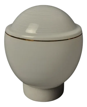 Space Age Modernist White and Gold Murano Glass Table Lamp, 1970s
