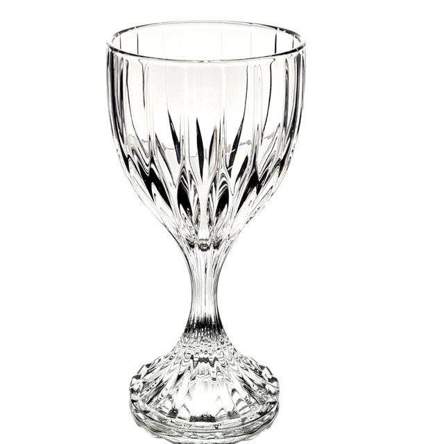 Mikasa Park Lane Ribbed Crystal Water Goblets, Japan, 8 Oz For Sale In San Francisco - Image 6 of 11