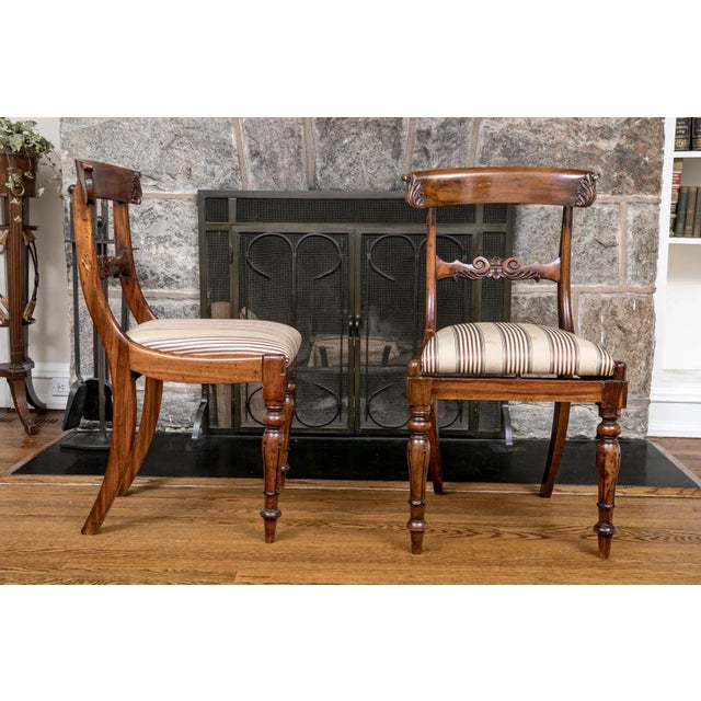 English 19th Century William III Period English Carved Mahogany Side Chairs—A Pair For Sale - Image 3 of 9