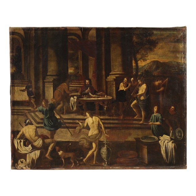Italian Artist, Herod's Banquet, 1650, Oil on Canvas For Sale