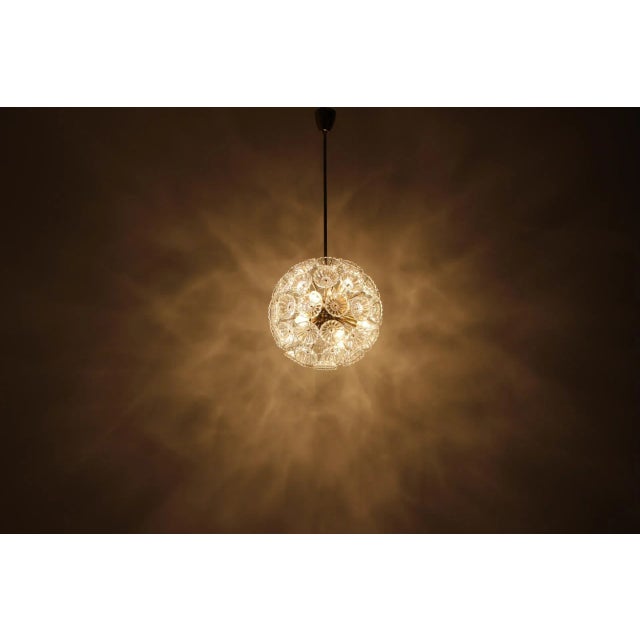 Brown Dandelion Chandelier by Kamenický Šenov for Preciosa, 1970s For Sale - Image 8 of 12