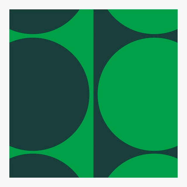 Mid-Century Modern Dynamic Pair Green Fine Art Print 21.25" X 30" by Liz Roache For Sale - Image 3 of 6