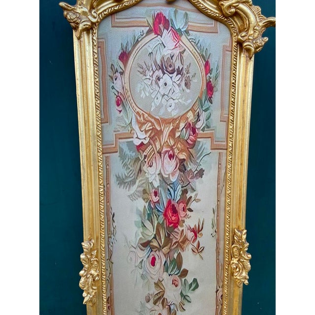 French 1960s French Louis XVI Gold Beech Floral Wall Art For Sale - Image 3 of 10