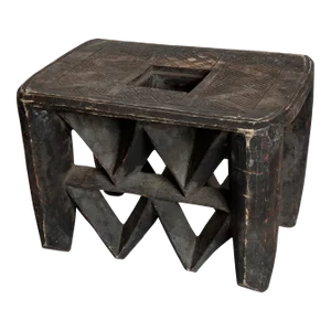 Mid 20th Century Vintage African Hand-Carved Nupe Stool