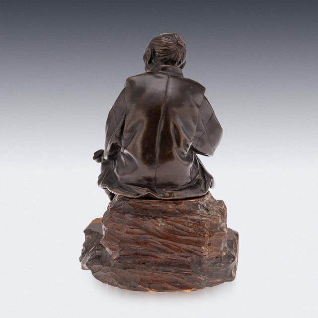 Antique Japanese Meiji Bronze Okimono, 19th Century For Sale - Image 5 of 18