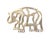 A lovely, pair of vintage brass trivets. Each features an elephant firm trivet in solid brass. Unmarked. Circa 1970.