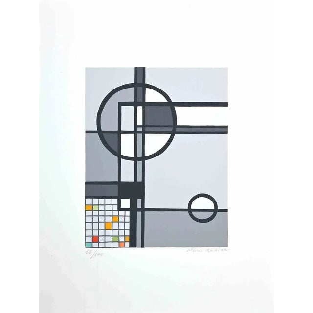 Abstract Composition is a beautiful colored screen print on paper, realized by the Italian artist and pioneer of Abstract...