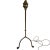 Early 19th Century Spanish Wrought Iron Floor Lamp - Gothic Torchére With Dove Gray Linen Shade For Sale In Houston - Image 6 of 12