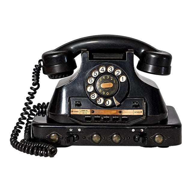 1940s World War 2 Siemens and Halske Multi-Line Rotary Desk Telephone For Sale