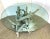 Mid-Century Modern Driftwood Center Table Round Glass Top For Sale In Miami - Image 6 of 13