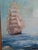Vintage 1971 Jantz Framed Tall Ships & Clipper Ships Maritime Oil Painting For Sale - Image 4 of 7