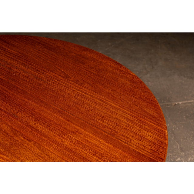 Vintage Hardwood Dining Table With Industrial Chic Steel Pedestal Base For Sale - Image 9 of 10