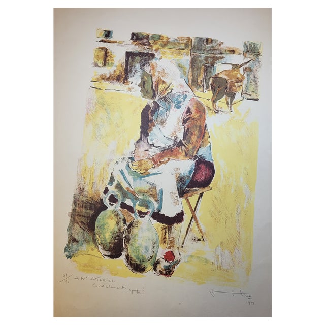Viet Hô, Untitled, 1951, Original Lithograph For Sale
