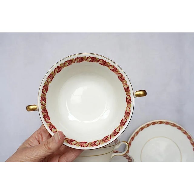 Metal 1950s Castleton China Soup Bowls With Handles - Set of 8 For Sale - Image 7 of 13