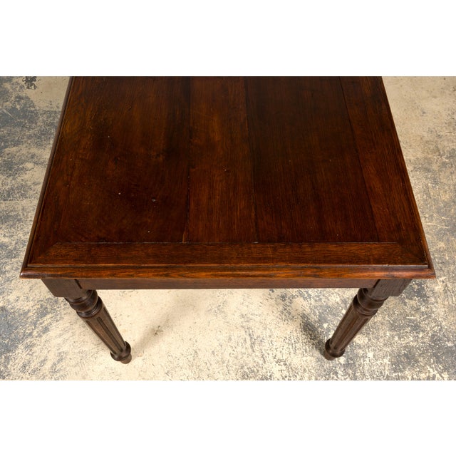 Late 19th Century French Louis XVI Style Oak Writing Table For Sale - Image 10 of 17