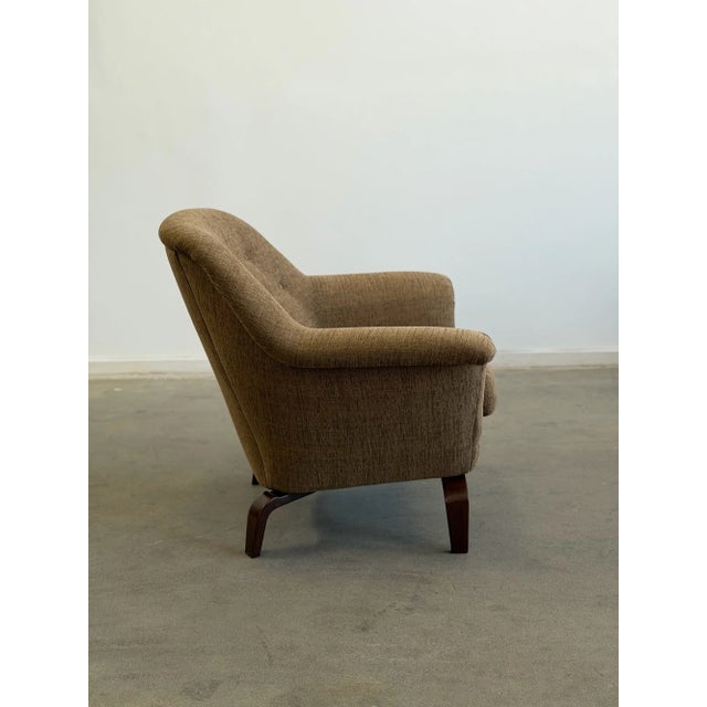 1960s 1960s Danish Lounge Chair in Tweed For Sale - Image 5 of 12