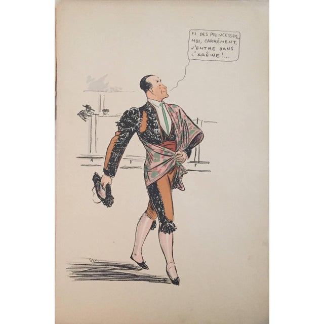 Georges Goursat (Sem), Rare Vintage Art Deco "White Bottoms" Lithograph Pochoir, 1927 For Sale