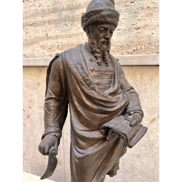 Bronze Renaissance Scholar, 20th Century For Sale - Image 5 of 13