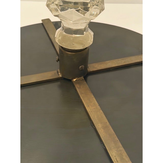 Round Cut Crystal Base Side Table For Sale - Image 11 of 11