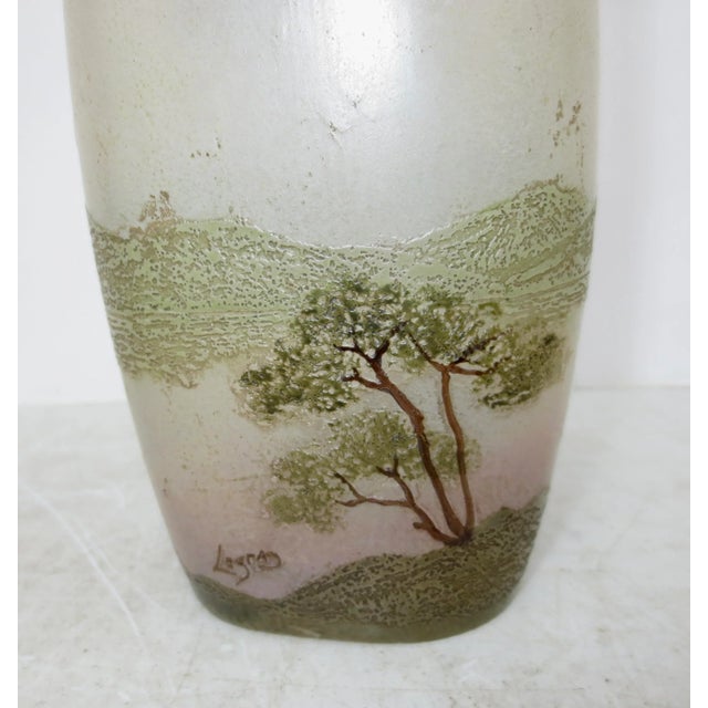 Late 19th Century Antique Legras Cameo Art Glass Vase Circa 1900 For Sale - Image 5 of 8