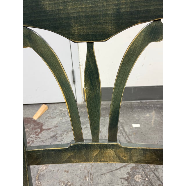 Green Pottery Barn Napoleon Dining Chairs, Set of Four For Sale - Image 8 of 12
