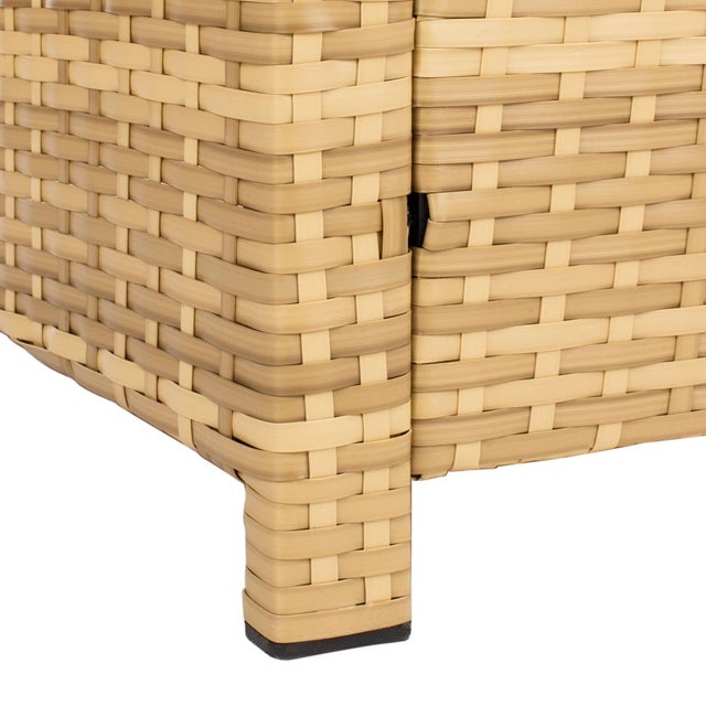 Wood Vellor 4-Piece Living Set, Natural/White Cushion For Sale - Image 7 of 9