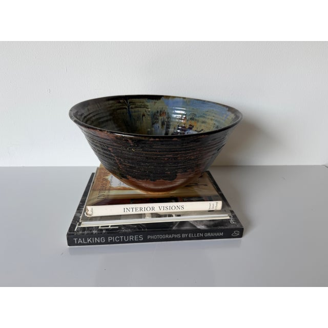 1980s Vintage Mess Handmade Studio Pottery Ceramic Bowl – Signed For Sale - Image 12 of 12
